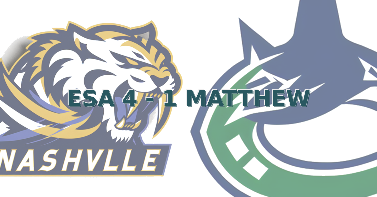 Game score image - NSH vs VAN